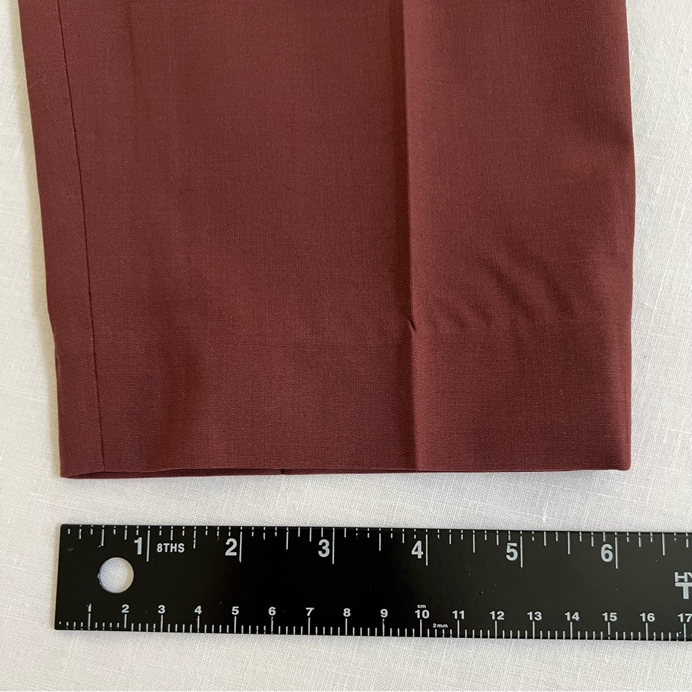 Brunello Cucinelli 6 Maroon Burgundy Red Wool Women’s Pants - Picture 7 of 9
